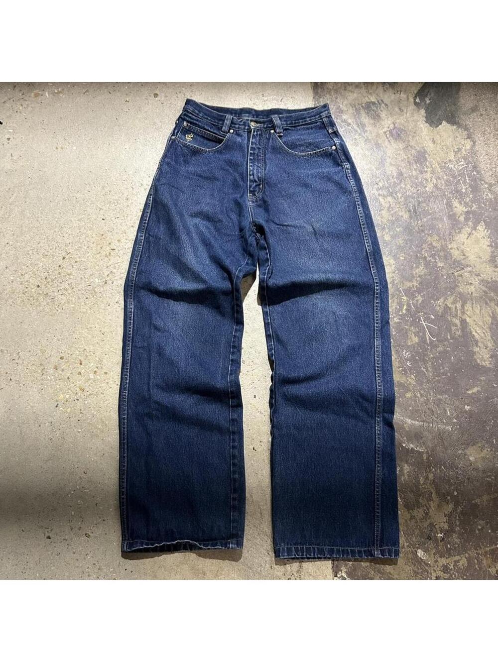 Vtg Y2K Rocawear navy blue super baggy jeans